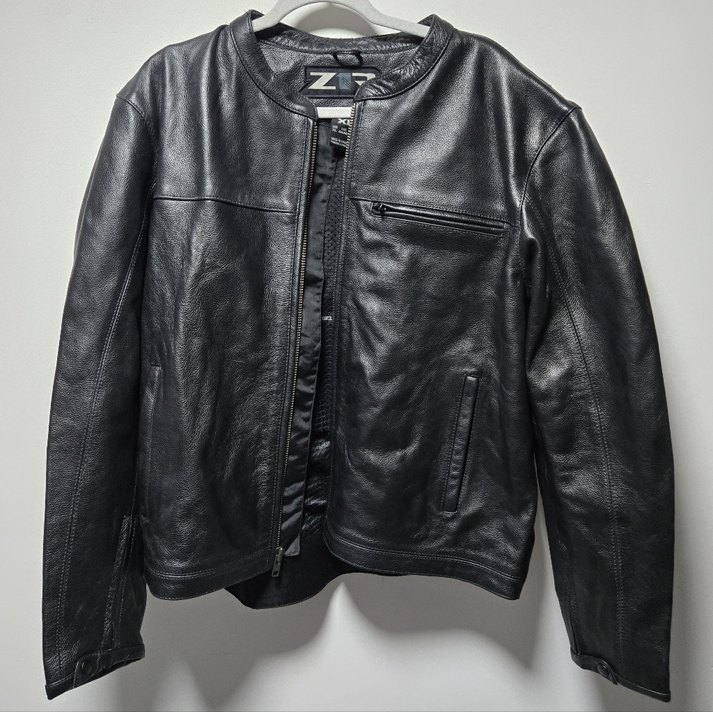 Z1R Munition Jacket Black Leather Jacket Size XL Moto Cool Classic